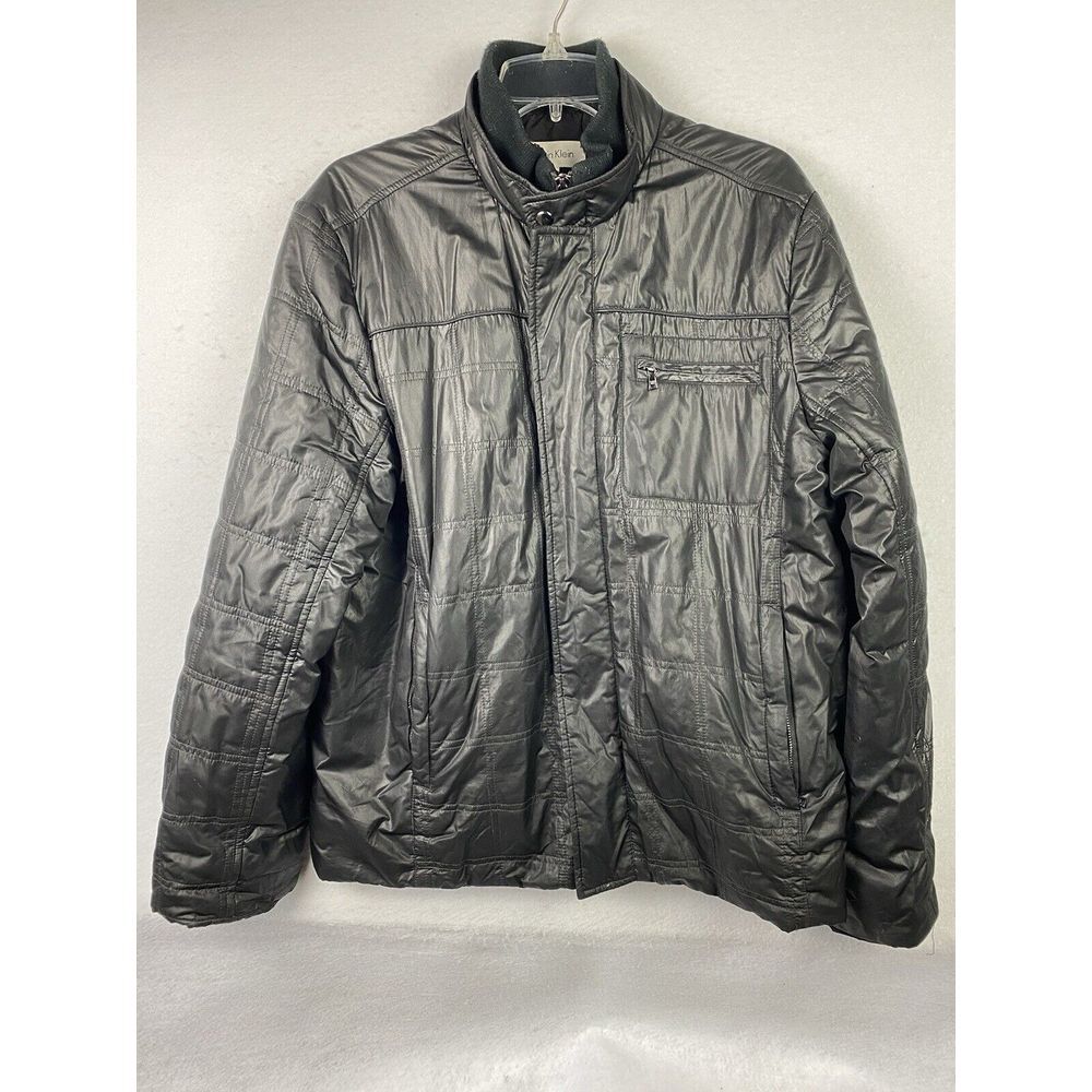Calvin Klein Womens Jacket Medium Black Puffer Lightweight Packable Outerwear